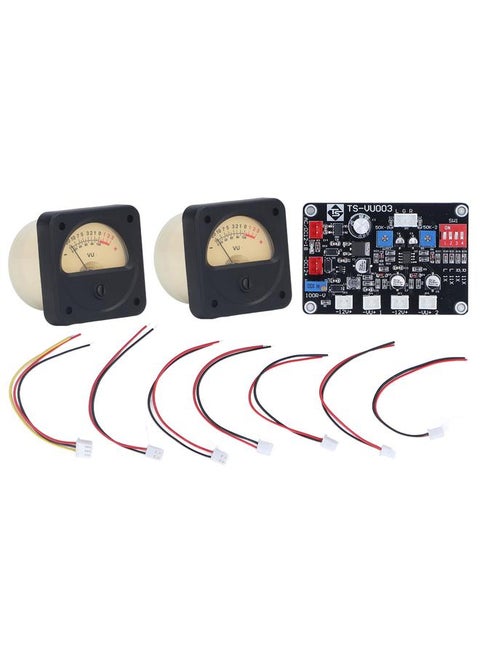 VU Meter with Yellow Backlight High Accuracy Driver Board Flex Cables for Recording Studio