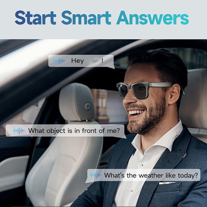 AI Smart Glasses with Camera WiFi Translator 32GB 25 Languages Video Recording Sunglasses - Image 4