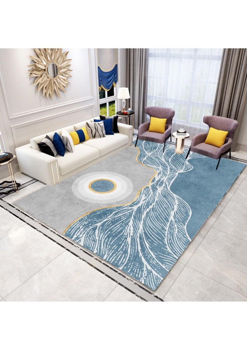 Sharpdo Area Rugs Modern Simple Short Pile Carpet Living Room Bedroom Rug Anti-slip Floor Carpet Home Decor 160 * 230CM  - Image 1