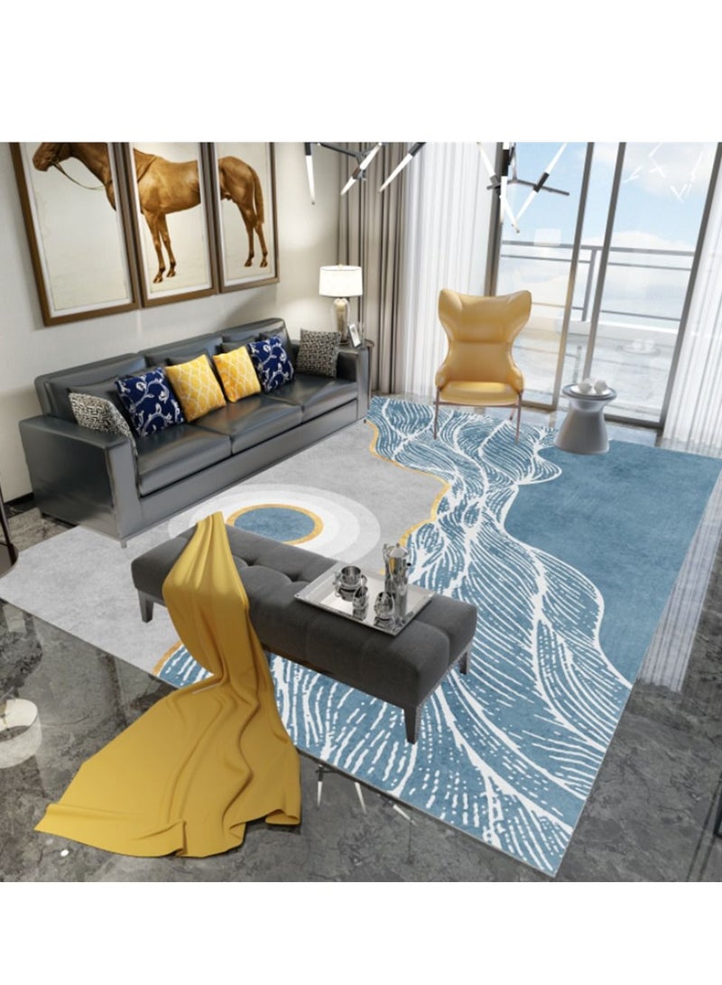 Sharpdo Area Rugs Modern Simple Short Pile Carpet Living Room Bedroom Rug Anti-slip Floor Carpet Home Decor 160 * 230CM  - Image 2