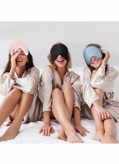 KASTWAVE Sleep Mask, 100% Silk Large Sleep Mask for Womens Girls, Natural Pure Mulberry Silk Blindfold, Lightweight Comfortable Blindfold, Cute Soft Eyes Mask with Elastic Strap (Pink)  - Image 2