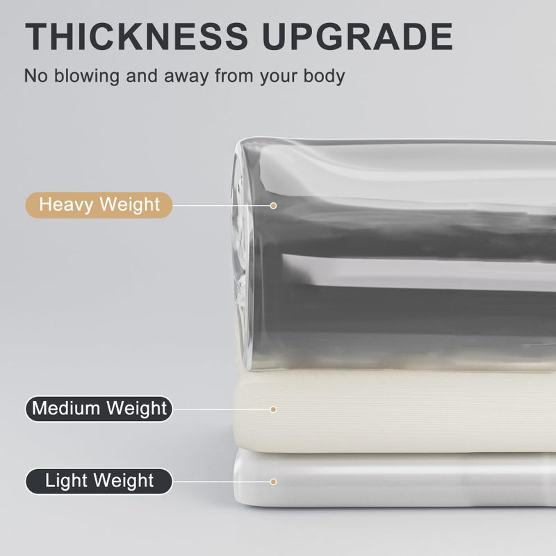 AmazerBath Shower Curtain Liner, 100% EVA Luxury Soft Clear Grey Heavy Duty Shower Curtain and Liner 2-in-1, 72x72 Plastic Weighted Bathroom Shower Curtain, 12 Rustproof Grommets & Heavyweight Stones - Image 5