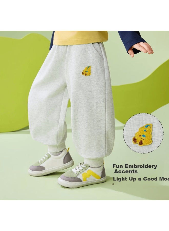 Ask Junior Kids Pants  Spring Toddler Boys Loose Casual Sweatpants Light Gray 130 - Image 2