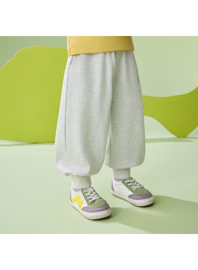 Ask Junior Kids Pants  Spring Toddler Boys Loose Casual Sweatpants Light Gray 130 - Image 3