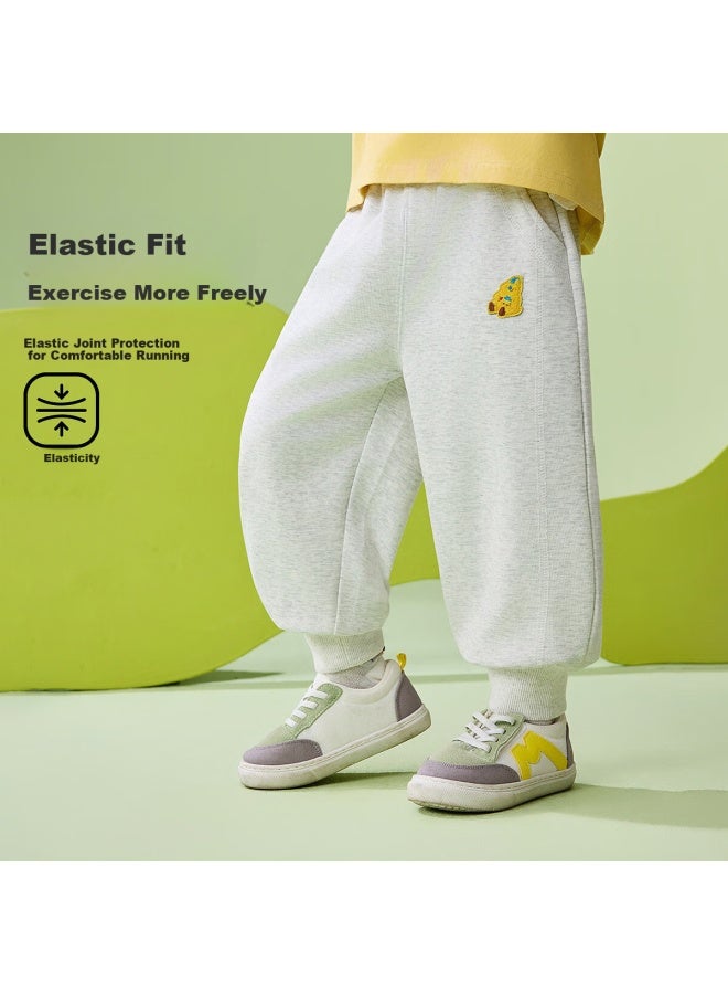 Ask Junior Kids Pants  Spring Toddler Boys Loose Casual Sweatpants Light Gray 130 - Image 1