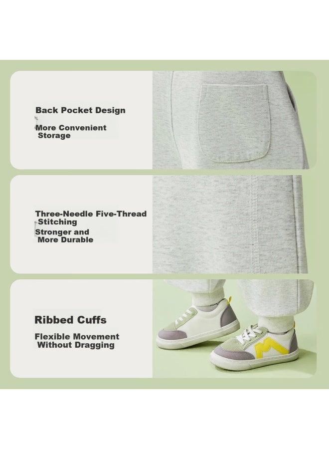 Ask Junior Kids Pants  Spring Toddler Boys Loose Casual Sweatpants Light Gray 130 - Image 4