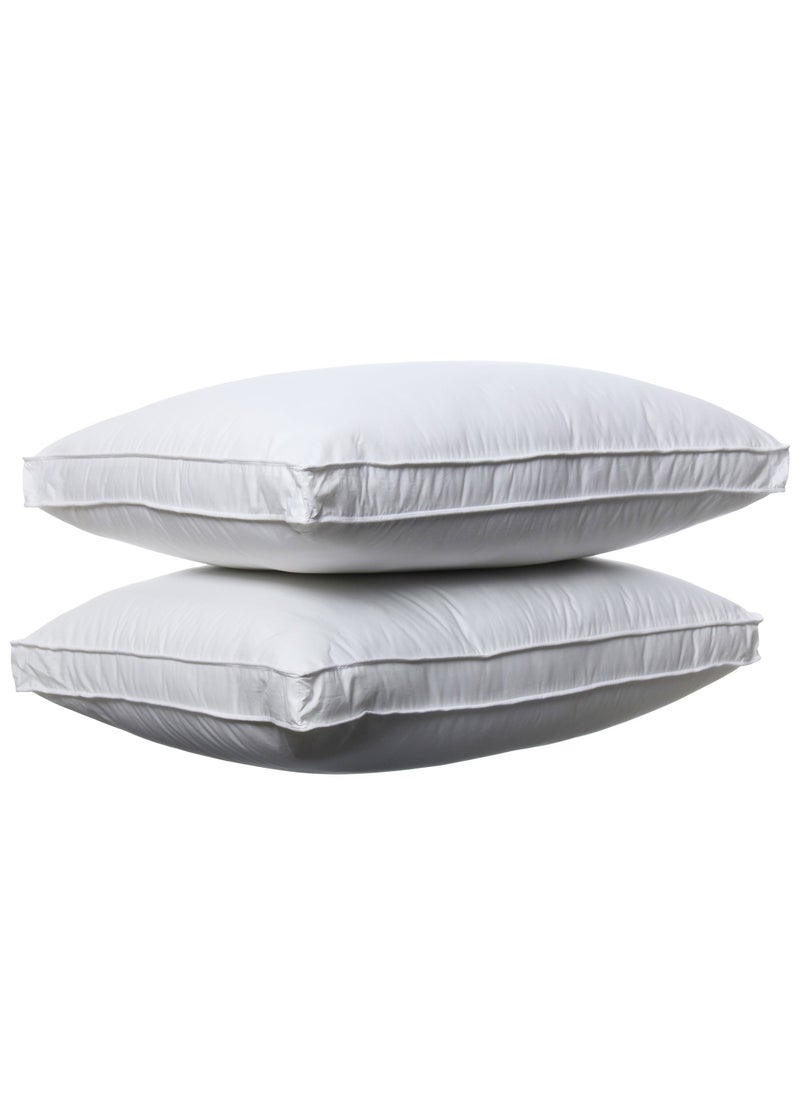 MAXQON 1-Piece Bed Pillow Double Piping Hotel Standard Soft Microfiber Anti Allergic&Anti-bacterial, Striped White, Size(50x70CM)  - Image 4