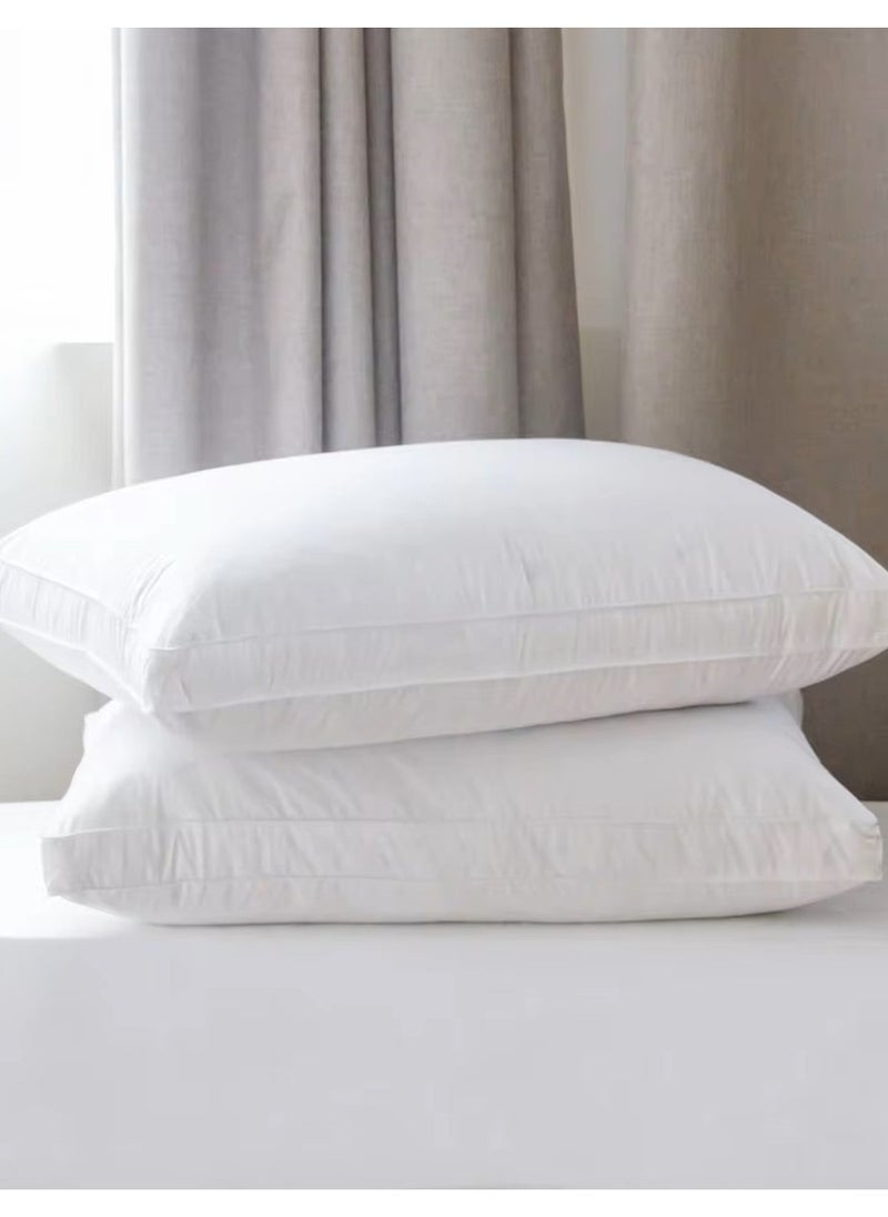 MAXQON 1-Piece Bed Pillow Double Piping Hotel Standard Soft Microfiber Anti Allergic&Anti-bacterial, Striped White, Size(50x70CM)  - Image 3