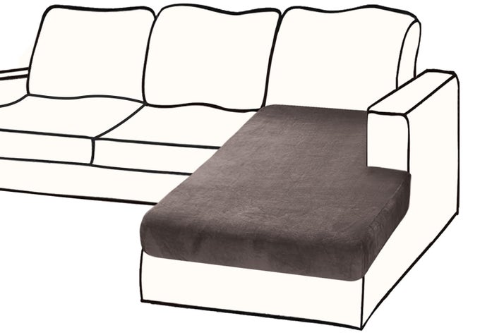 BTWA COUCH COVER 1 PIECE CHAISE LOUNGE COVER VELVET SECTIONAL COUCH CUSHION COVERS SEPARATE L SHAPE SOFA SLIPCOVERS FURNITURE PROTECTOR FOR DOGS PETS CHAISE OR SOFA 3SEATER COFFEE