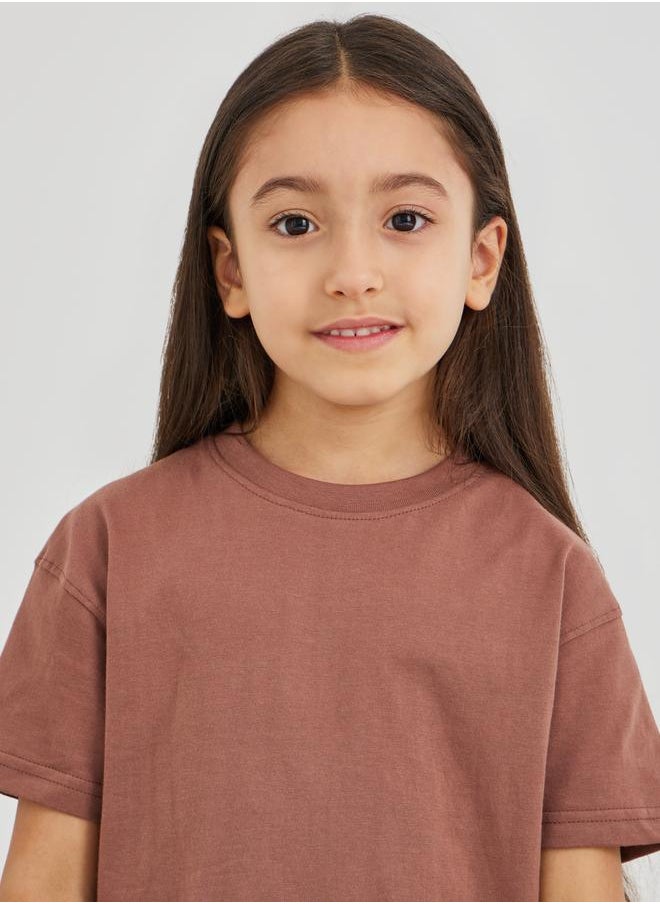 Styli Styli Solid Oversized T-Shirt with Cycle Shorts Set  - Image 3