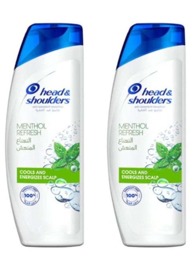 Head & Shoulders Menthol Fresh Anti-Dandruff Shampoo, with MaxFoam Technology Dandruff Won’t Come Back, Cools and Energizes Scalp, Clinically Proven, 375ml+375ml