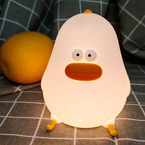 LEDHOLYT Night Light for Kids, Cute Silicone Nursery Chick Lamp for Baby and Toddler, Animal Night Light for Boys and Girls, Squishy Bedside Lamp for Kids Room - Image 1