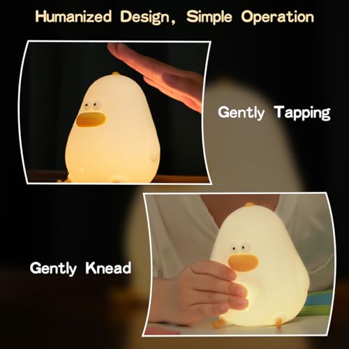 LEDHOLYT Night Light for Kids, Cute Silicone Nursery Chick Lamp for Baby and Toddler, Animal Night Light for Boys and Girls, Squishy Bedside Lamp for Kids Room - Image 3