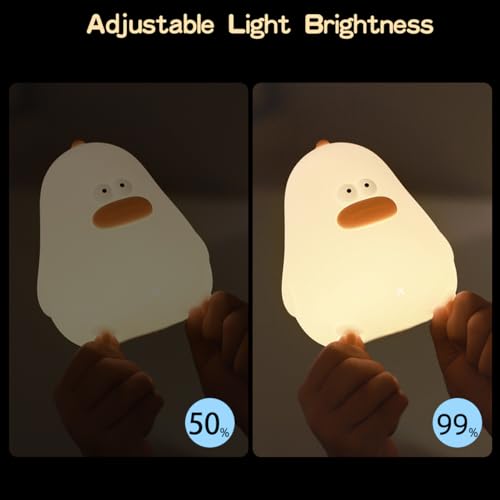 LEDHOLYT Night Light for Kids, Cute Silicone Nursery Chick Lamp for Baby and Toddler, Animal Night Light for Boys and Girls, Squishy Bedside Lamp for Kids Room - Image 2