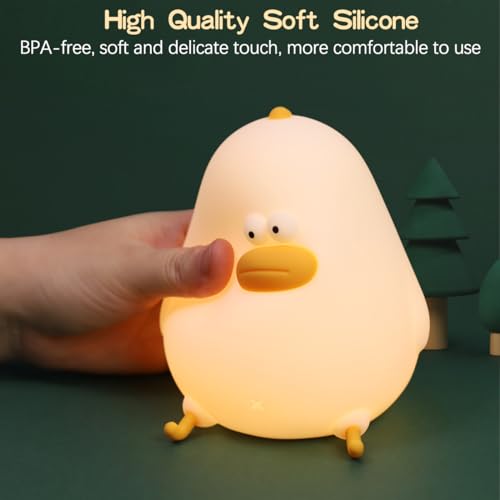 LEDHOLYT Night Light for Kids, Cute Silicone Nursery Chick Lamp for Baby and Toddler, Animal Night Light for Boys and Girls, Squishy Bedside Lamp for Kids Room - Image 4