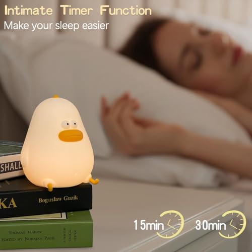 LEDHOLYT Night Light for Kids, Cute Silicone Nursery Chick Lamp for Baby and Toddler, Animal Night Light for Boys and Girls, Squishy Bedside Lamp for Kids Room - Image 5