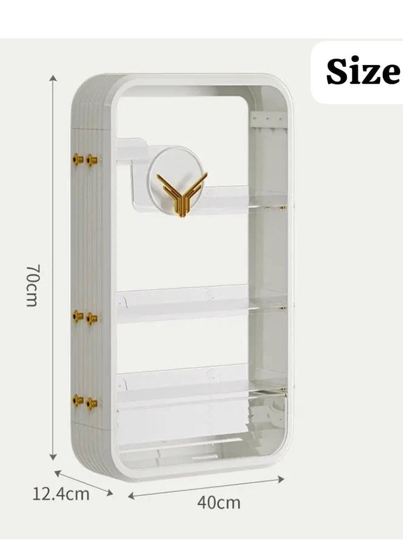 منظم مكياج، حالة عرض تخزين تجميل قابلة للتعديل تدور 360 درجة كبيرة، تناسب المجوهرات، فرش المكياج، أحمر الشفاه - Image 2