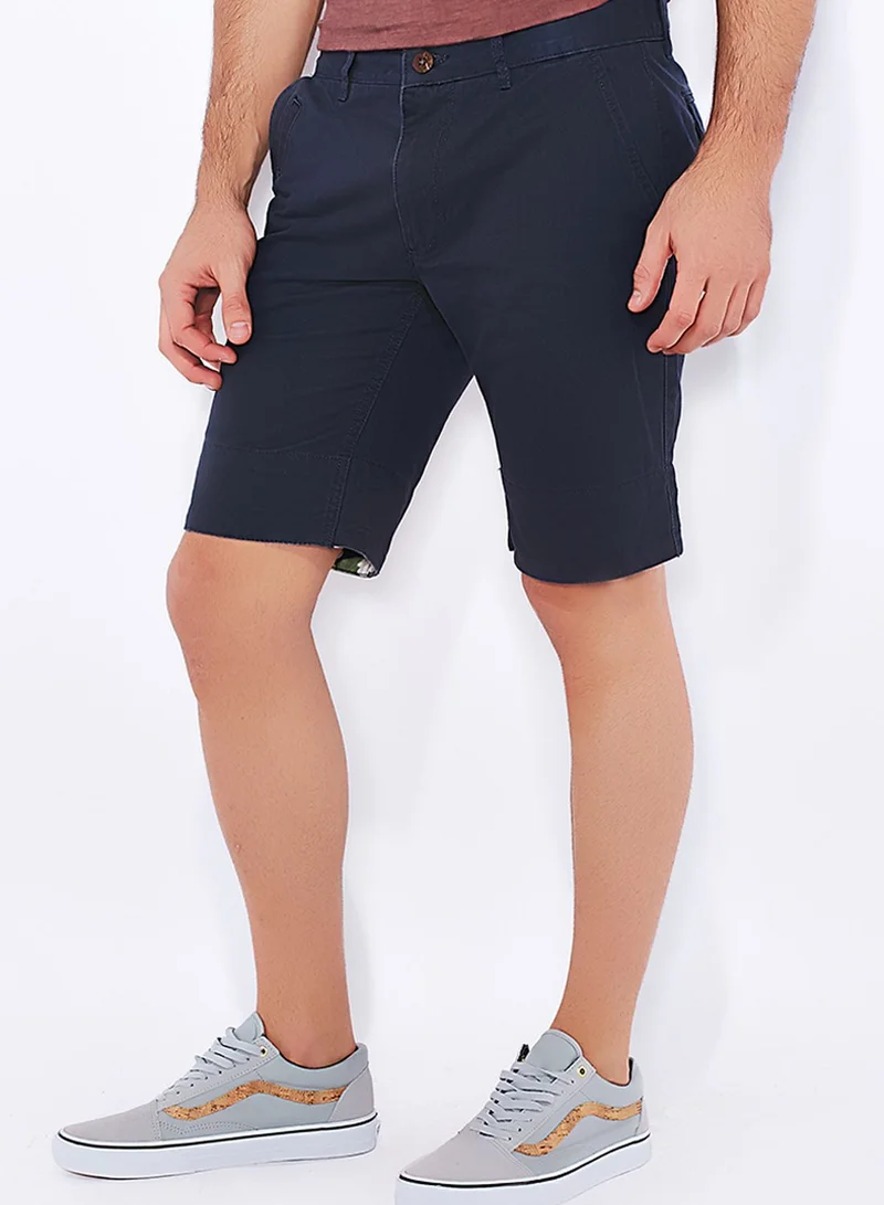 D-Struct Contrast Print Turn Up Shorts
