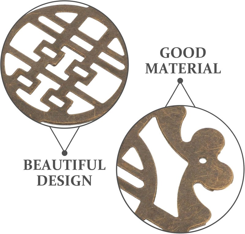 Gadpiparty 1set Iron Carved Applique Corner Decor for Furniture Vintage Style Decorative Iron Corner for Cabinet Doors Boxes and Projects - Image 3