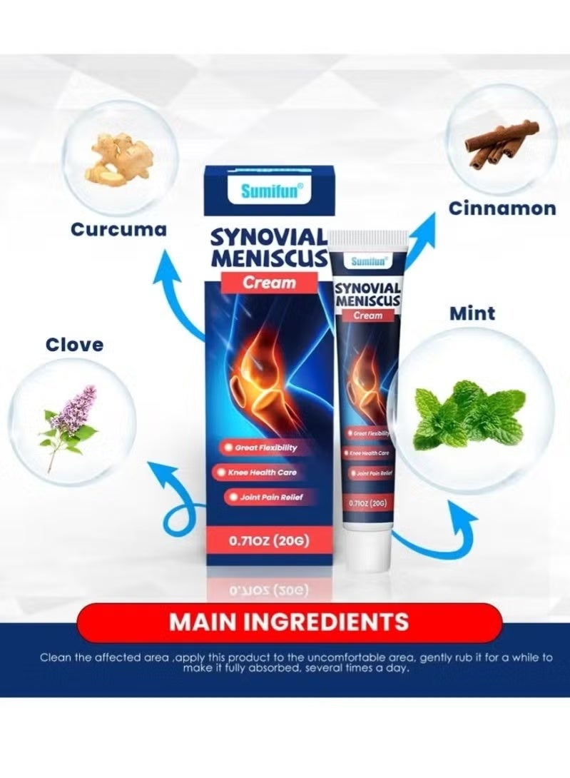 سوميفون كريم الغضروف الهلالي الزليلي، كريم لتخفيف آلام الغضروف الهلالي، كريم لتخفيف آلام المفاصل، كريم للعناية بالركبة، جل علاجي للمفاصل، كريم لتخفيف الآلام، كريم علاج المفاصل والعظام، كريم مهدئ للمفاصل 20 جرام - Image 4