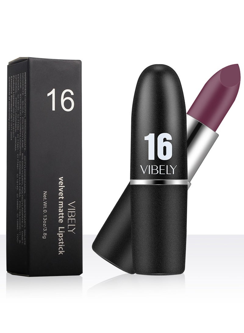 Vibely Vibely Velvet Matte Lipstick: Rich, Bold Color with a Soft Matte Finish Waterproof, Long-Lasting & Flawless Velvet Lips, One Size 01#  - Image 5