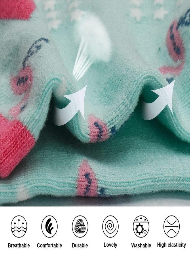 GRPSKCOS Toddler Socks Girls, Non Slip 12 Pairs Kids Ankle Socks with Grippers for 1-7 Years Children(#1 Cute Rabbit Style, 1-3T) - Image 5