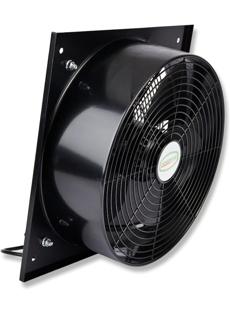 POWERSTAR Industrial Exhaust Fan Heavy Duty Metal Axial Ventilation Fan with Safety Grill | Wall Mounted | 220-240V 8 Inch - Image 2