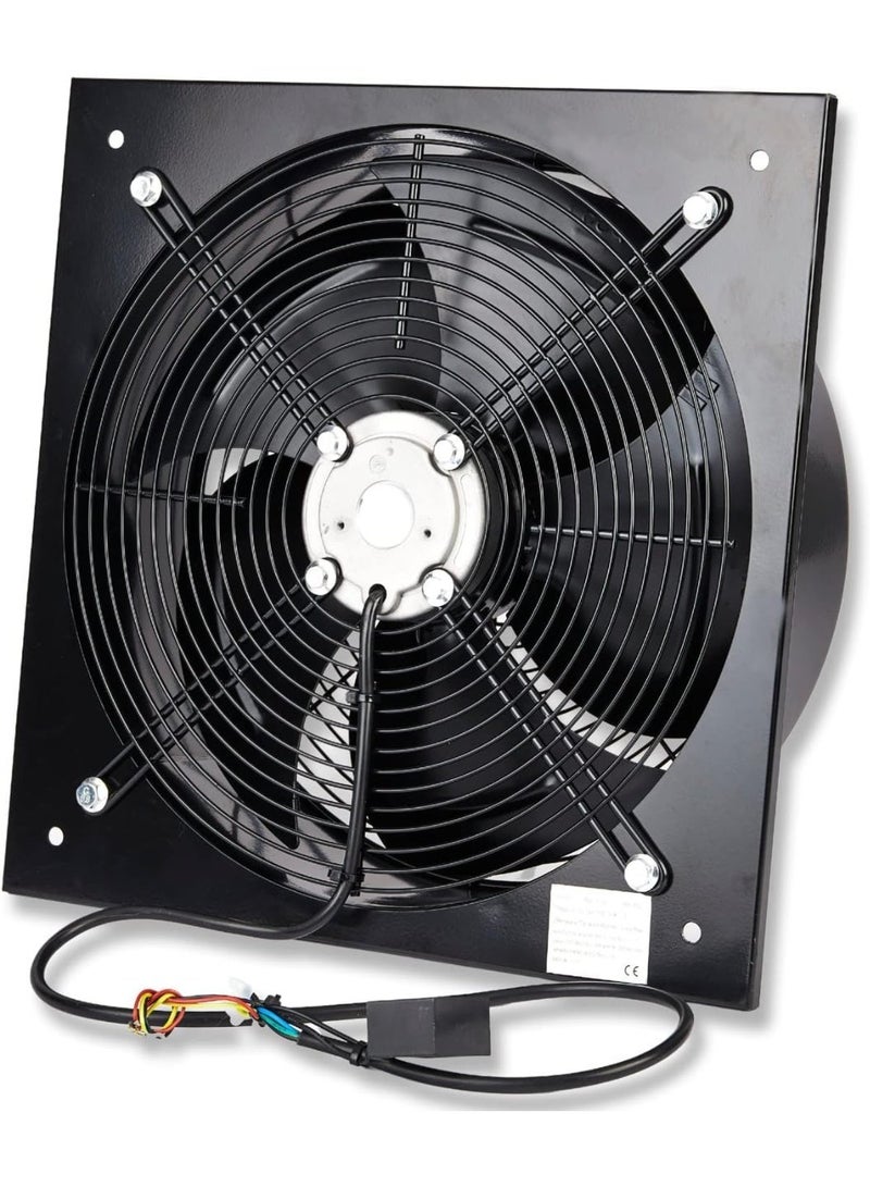 POWERSTAR Industrial Exhaust Fan Heavy Duty Metal Axial Ventilation Fan with Safety Grill | Wall Mounted | 220-240V 8 Inch - Image 1