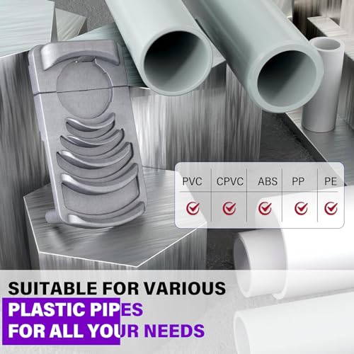 Bewinner Plastic Pipe Deburring Tool, Professional Effective 1 1/4 to 4in PVC Tubing Plumbing Reamer Chamfer for PVC, CPVC, ABS, PP and PE Pipes - Image 2