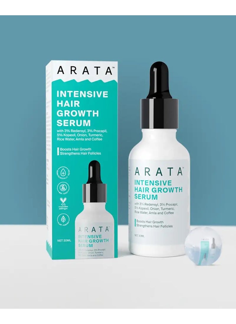 ARATA - Arata Intensive Hair Growth Serum With 3% Redensyl, 3% Procapil, Onion, Turmeric, Rice Water | Controls Hair Fall, Stimulates Hair Growth, Increases Hair Density | Hair Growth Serum for Men & Women | - Image 1