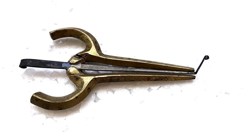 Vadyam Jews Harp Round open Professional Brass Morchang Jawharp Folk Musical Instrument - Image 1