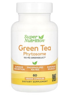 Super Nutrition Green Tea Phytosome 150 mg 60 Veggie Capsules 