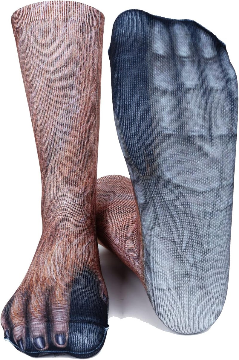 NDLBS Funny Christmas Gifts Novelty 3D Animal Paw Socks Stocking Stuffers for Adult Women Men Teens Gag White Elephant Gifts - Image 3