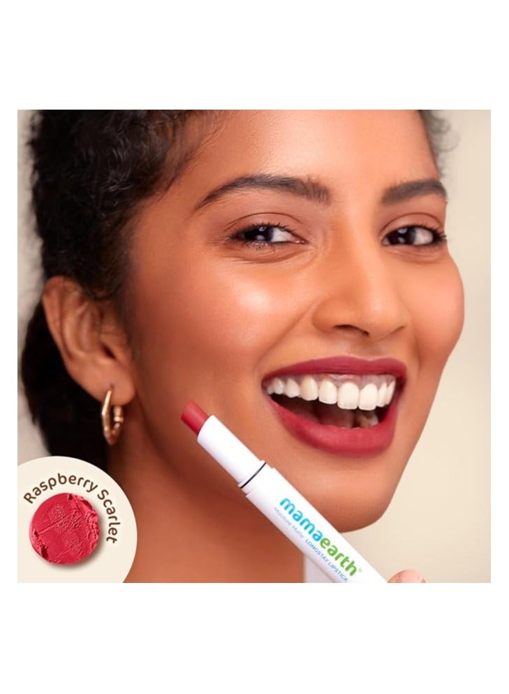 Mamaearth Moisture Matte Longstay Lipstick with Avocado Oil & Vitamin E for 12 Hour Long Stay - 07 Raspberry Scarlet - 2 g - Image 2