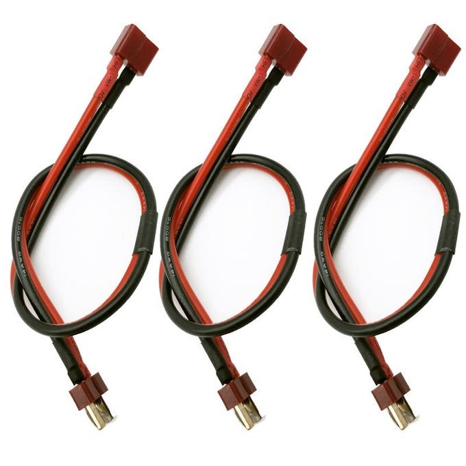 3Pack T Plug Male Connector To Female Connector Adapter Extension Cable With 118Inch 14Awg Wire For Rc Battery Toy Diy Spare Part