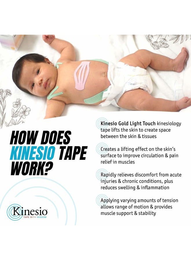 Kinesio شريط كينيسيوولوجي تكس جولد لايت تاتش: 2 بوصة × 16.4 قدم (أزرق باهت) - Image 2