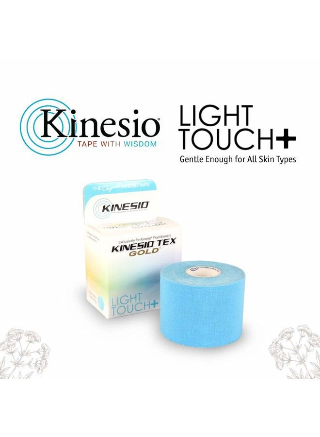 Kinesio شريط كينيسيوولوجي تكس جولد لايت تاتش: 2 بوصة × 16.4 قدم (أزرق باهت) - Image 5