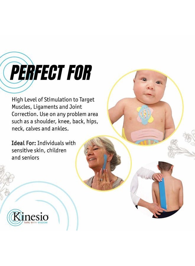 Kinesio شريط كينيسيوولوجي تكس جولد لايت تاتش: 2 بوصة × 16.4 قدم (أزرق باهت) - Image 3
