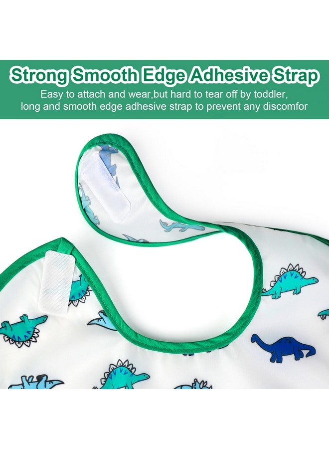 Accmor 4 Pack Baby Bibs, Waterproof Sleeved Bibs Smock for Toddler Baby Girls Boys Smock Eating Feeding - Image 3