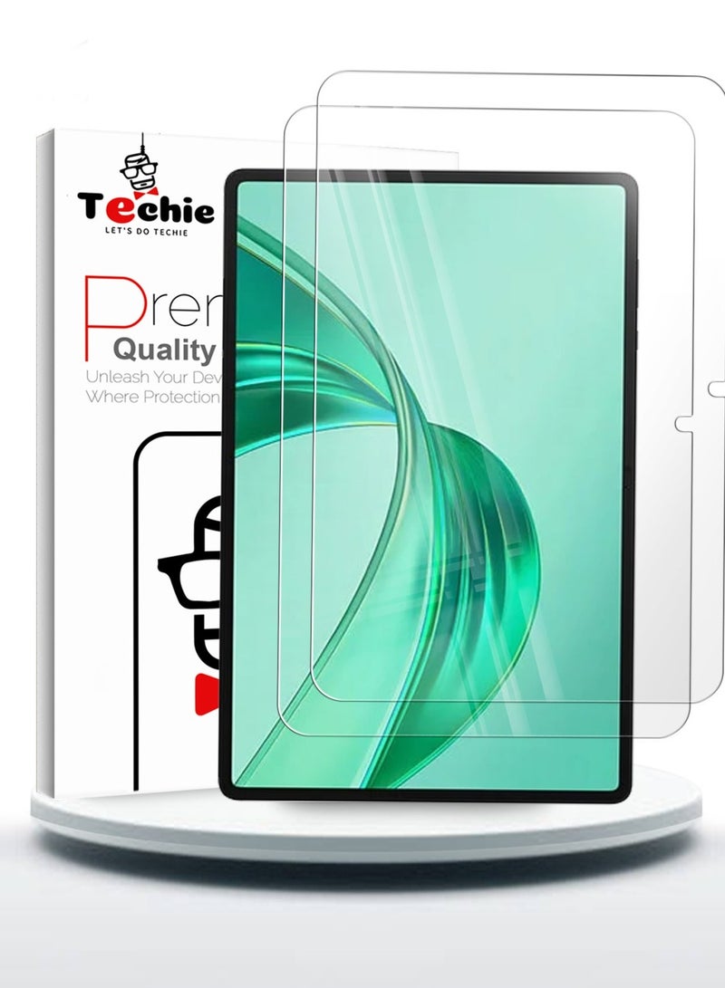 Techie 2 Pack Honor Pad X8a 11-inch 2024 HD Clear Tempered Glass Screen Protector Bubble Free Easy Installation - Image 1