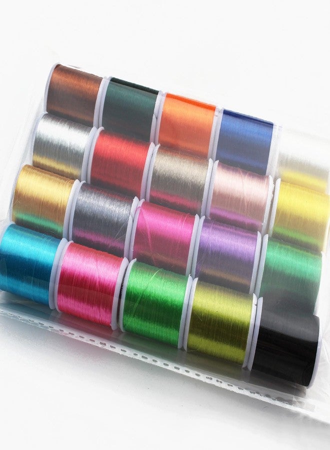 Tigofly 20 Colors 40 Yards Fly Tying Thread Assortment Floss 300D Silky Yarns Salmon Trout Fly Fishing Tying Line Materials - Image 1