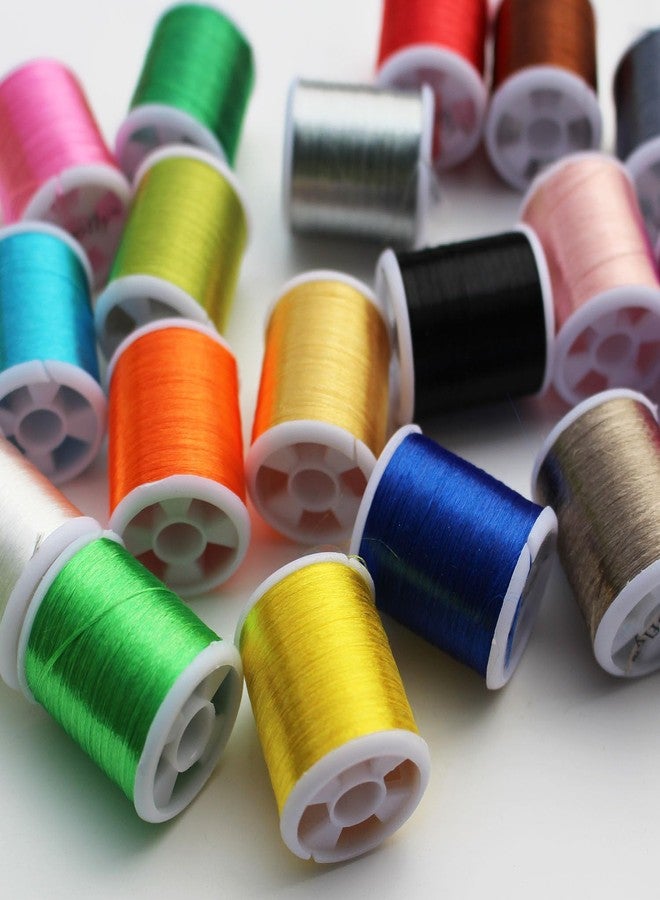 Tigofly 20 Colors 40 Yards Fly Tying Thread Assortment Floss 300D Silky Yarns Salmon Trout Fly Fishing Tying Line Materials - Image 2