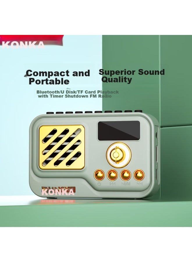 KONKA Kw56 All-band High-quality Sound Semiconductor Radio For Children's Early Education, Portable Rechargeable Card-insertable Audio Player For Storytelling And Opera - Image 1
