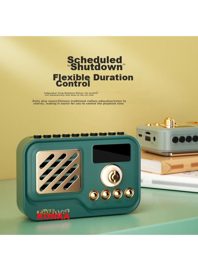 KONKA Kw56 All-band High-quality Sound Semiconductor Radio For Children's Early Education, Portable Rechargeable Card-insertable Audio Player For Storytelling And Opera - Image 3