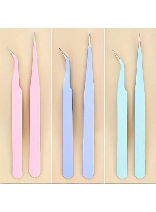 Professional Precision Pliers Like Tweezers Kit Ergonomic Handle Color Coded Tips Pink - Image 5