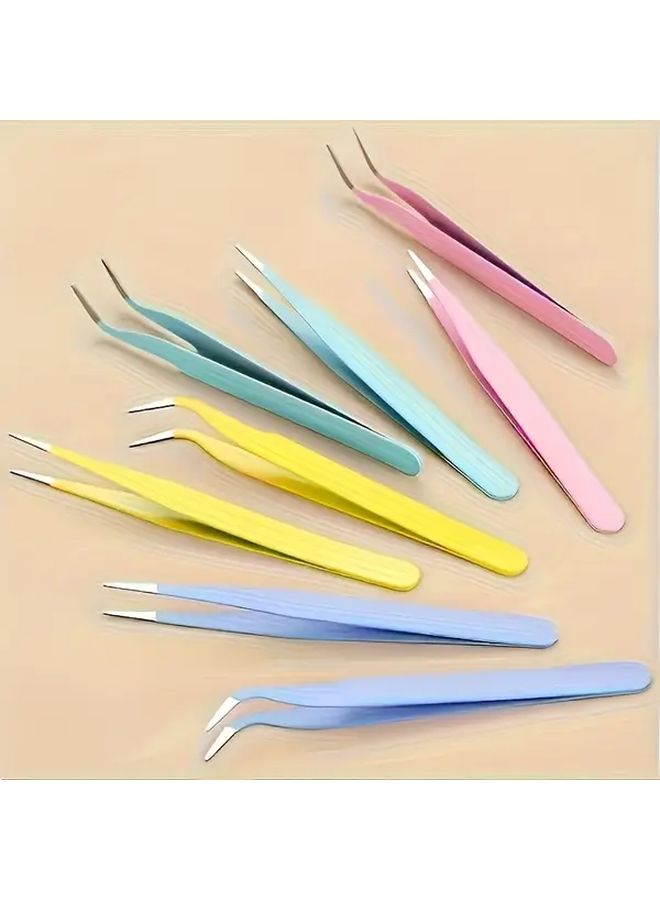 Professional Precision Pliers Like Tweezers Kit Ergonomic Handle Color Coded Tips Pink - Image 2
