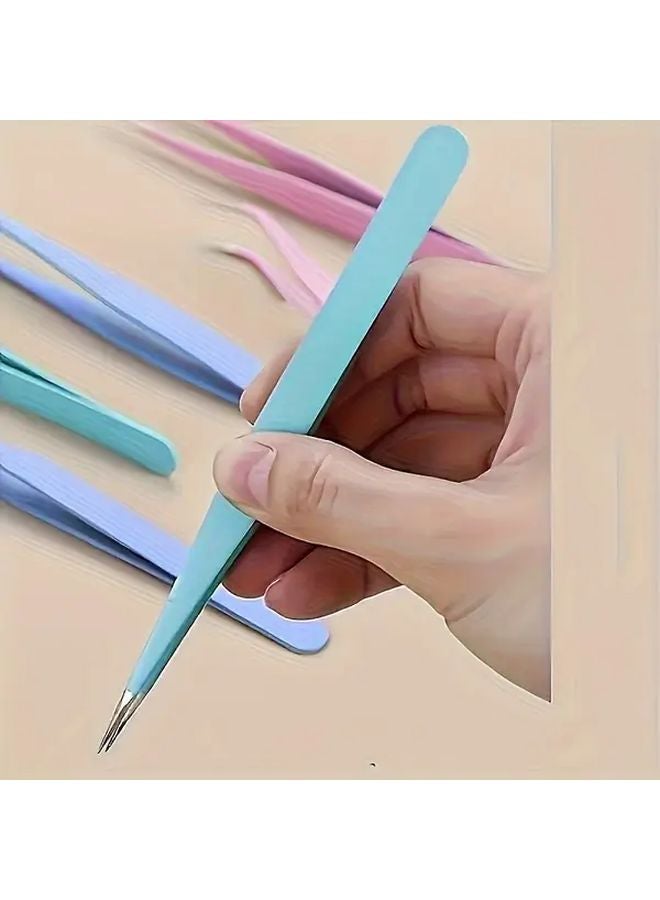 Professional Precision Pliers Like Tweezers Kit Ergonomic Handle Color Coded Tips Pink - Image 3