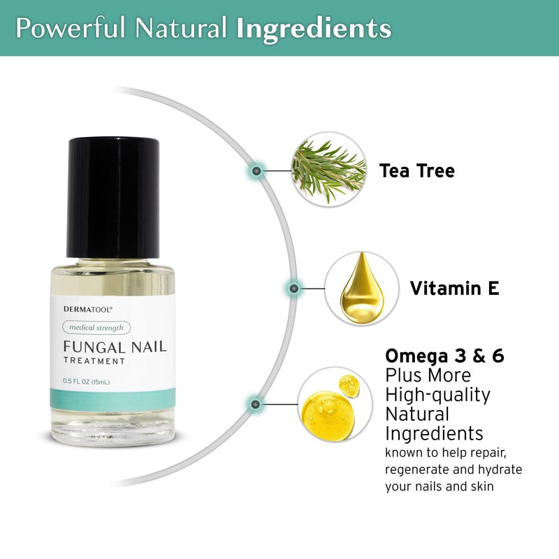DERMATOOL Toenail Fungus Treatment Extra Strength Antifungal Solution and Nail Fungus Treatment for Toenail - Repairs Fungal Damaged, Yellow, Thick, Discolored Nails - Fingernails and Toe Nail Fungus Treatments - Image 4