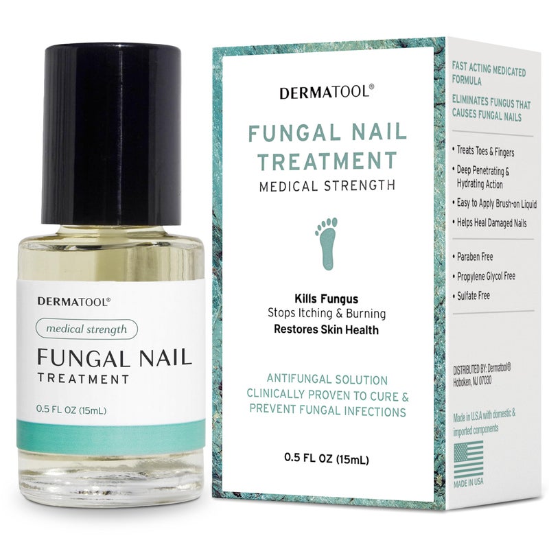 DERMATOOL Toenail Fungus Treatment Extra Strength Antifungal Solution and Nail Fungus Treatment for Toenail - Repairs Fungal Damaged, Yellow, Thick, Discolored Nails - Fingernails and Toe Nail Fungus Treatments - Image 1