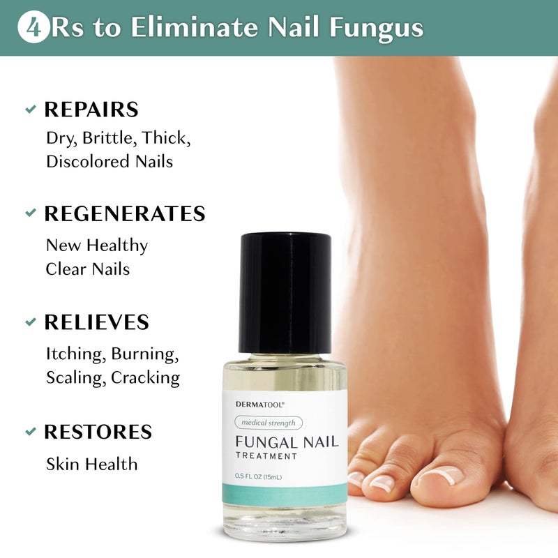 DERMATOOL Toenail Fungus Treatment Extra Strength Antifungal Solution and Nail Fungus Treatment for Toenail - Repairs Fungal Damaged, Yellow, Thick, Discolored Nails - Fingernails and Toe Nail Fungus Treatments - Image 2